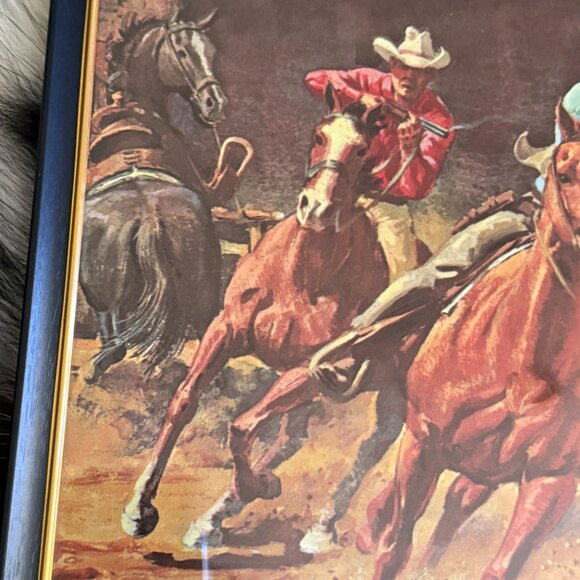 Mid Century Western Framed Picture by Earnest Tonk - Picture 5 of 13